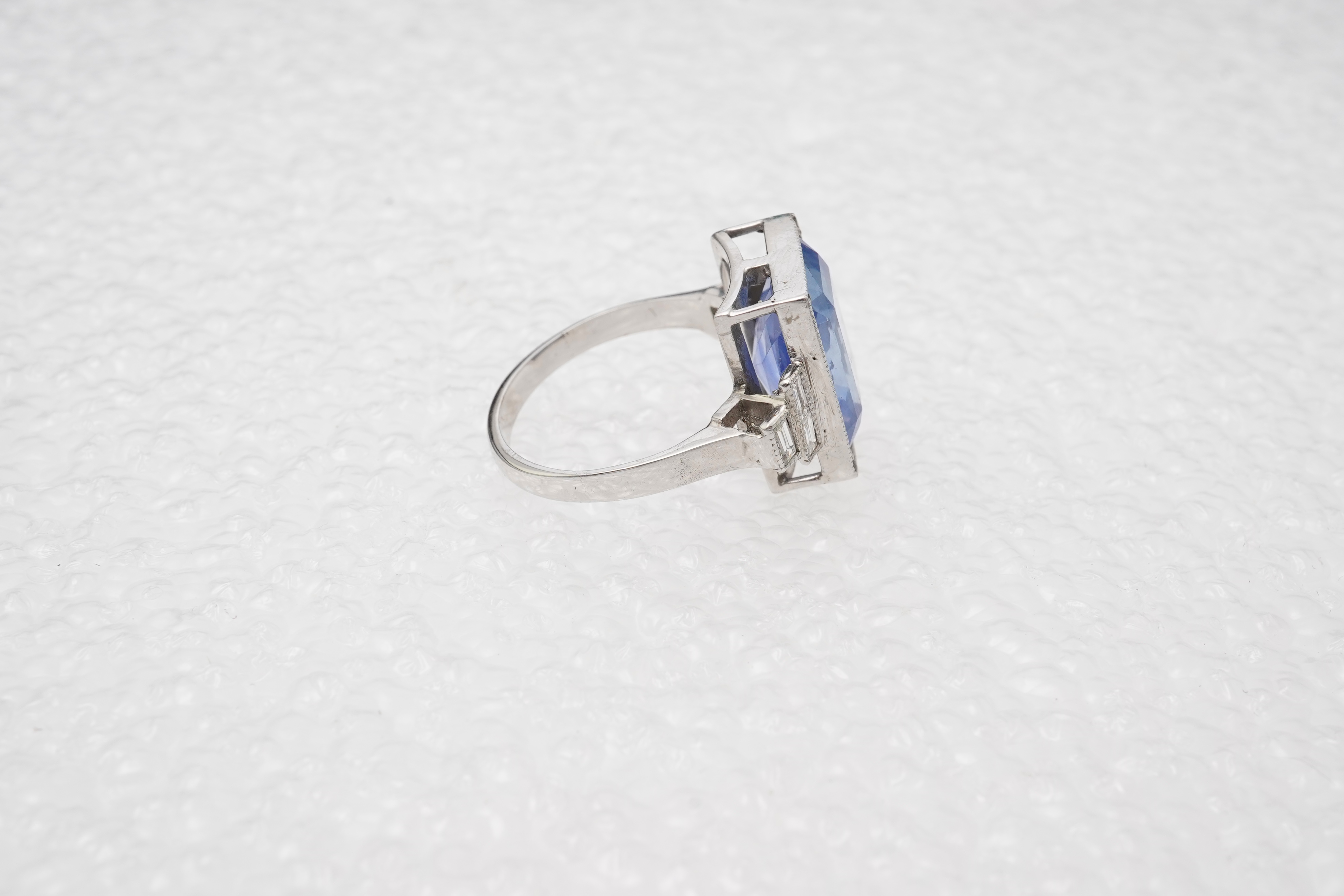 A sapphire and diamond ring